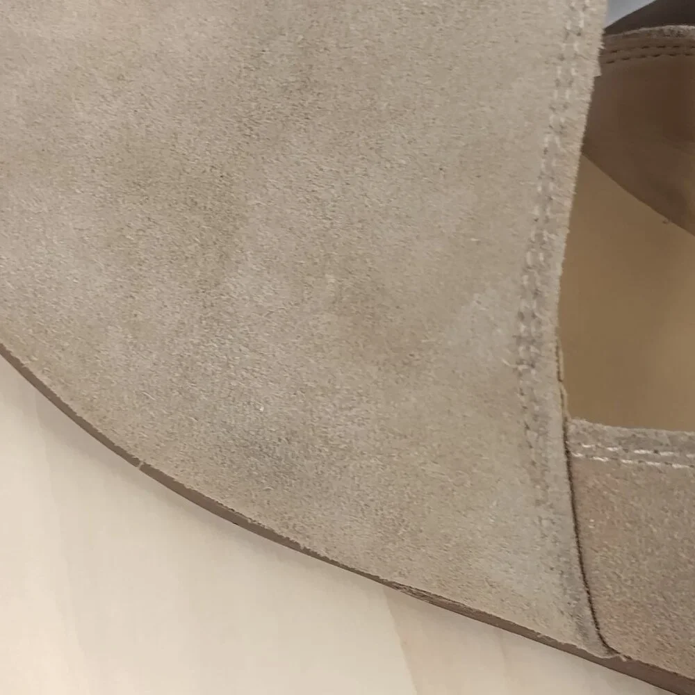 Franco Sarto Glow Beige Tan Suede Flats Women US 11M